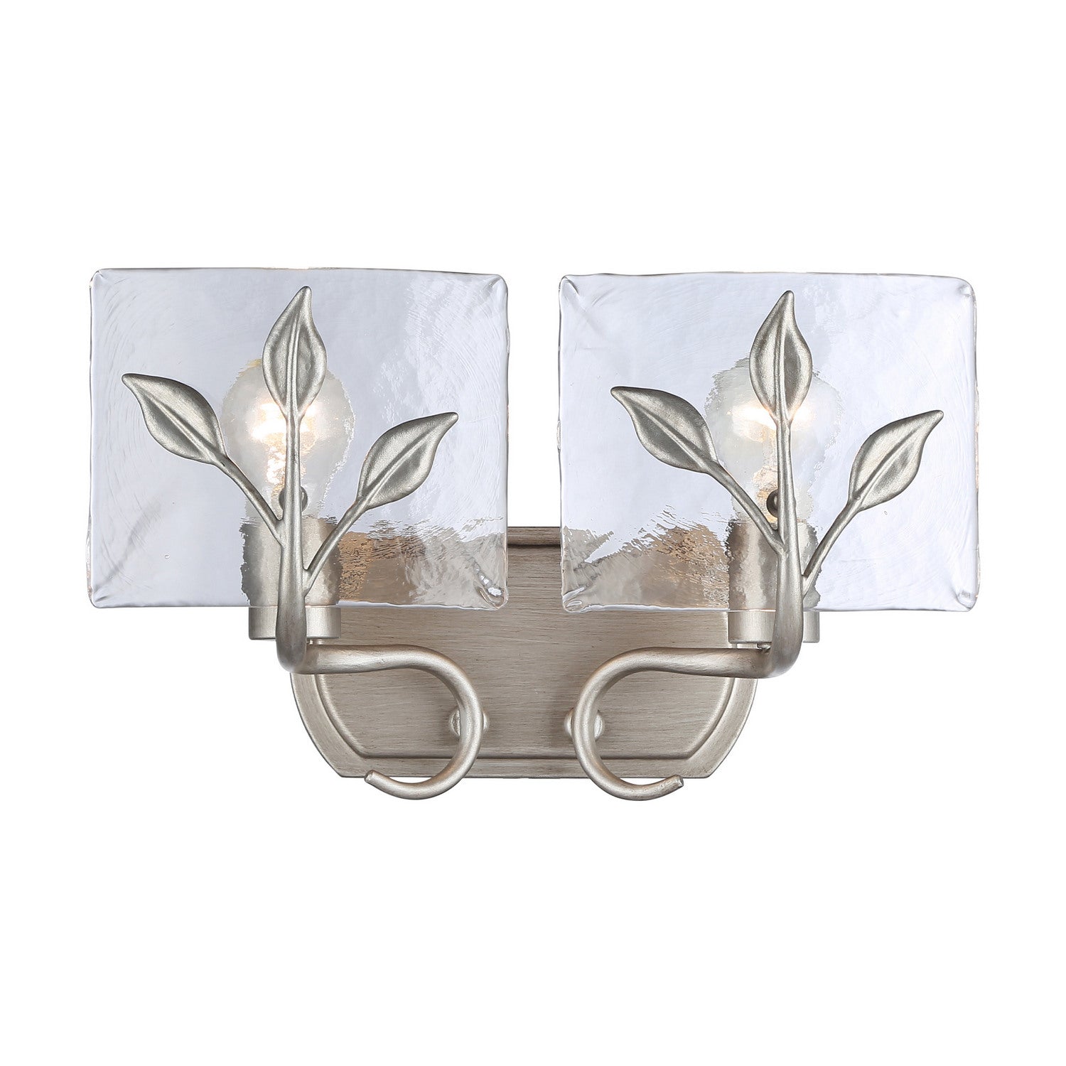 Golden - 3160-BA2 PS-HWG - Two Light Vanity - Calla - Peruvian Silver