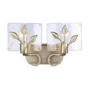 Golden - 3160-BA2 WG-HWG - Two Light Vanity - Calla - White Gold