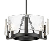 Golden - 3164-3 BLK-HWG - Three Light Chandelier - Aenon - Matte Black