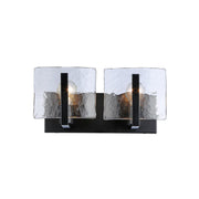 Golden - 3164-BA2 BLK-HWG - Two Light Vanity - Aenon - Matte Black
