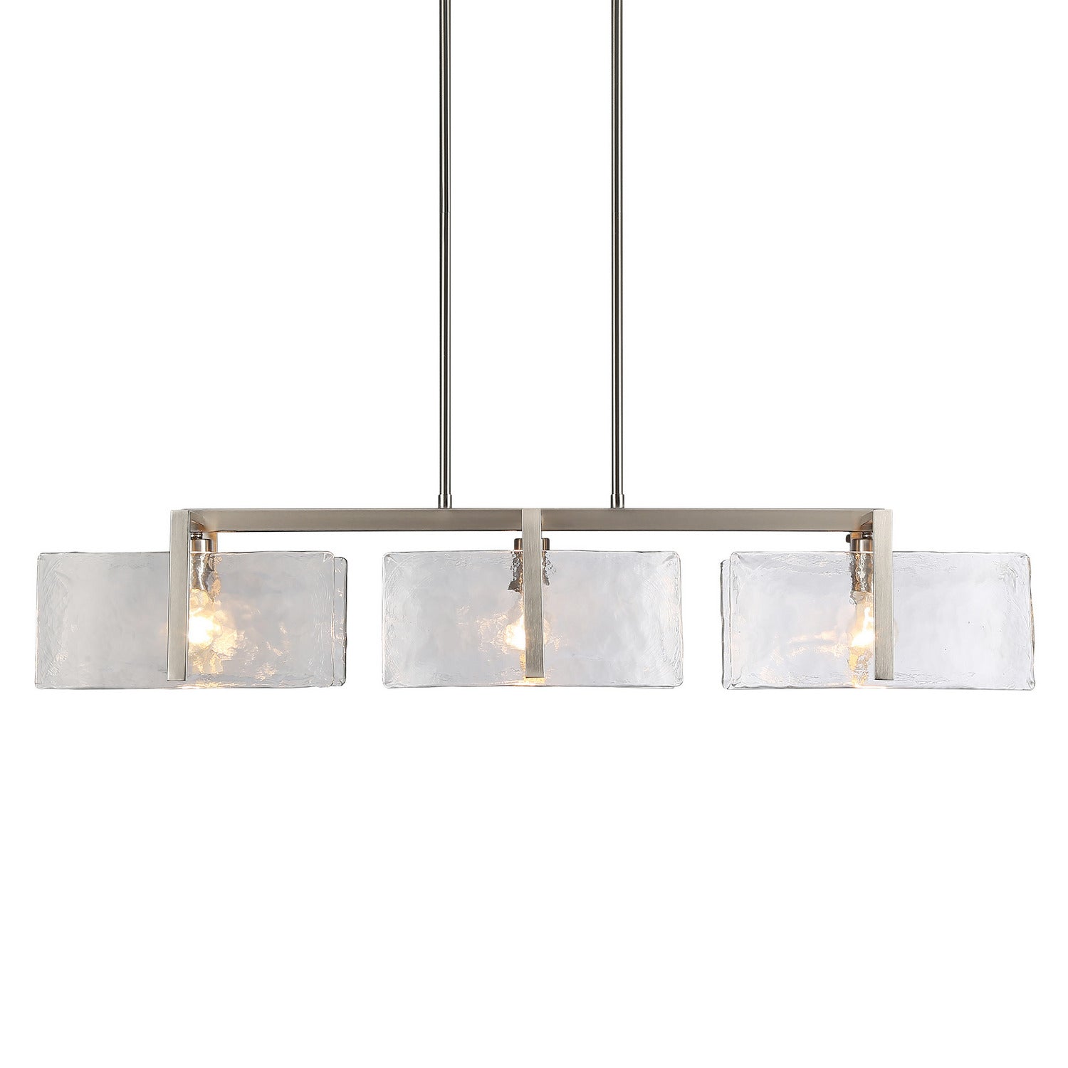 Golden - 3164-LP PW-HWG - Three Light Linear Pendant - Aenon - Pewter