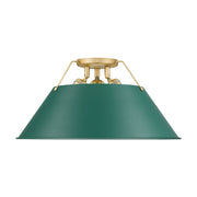 Golden - 3306-3FM BCB-GN - Three Light Flush Mount - Orwell - Brushed Champagne Brass