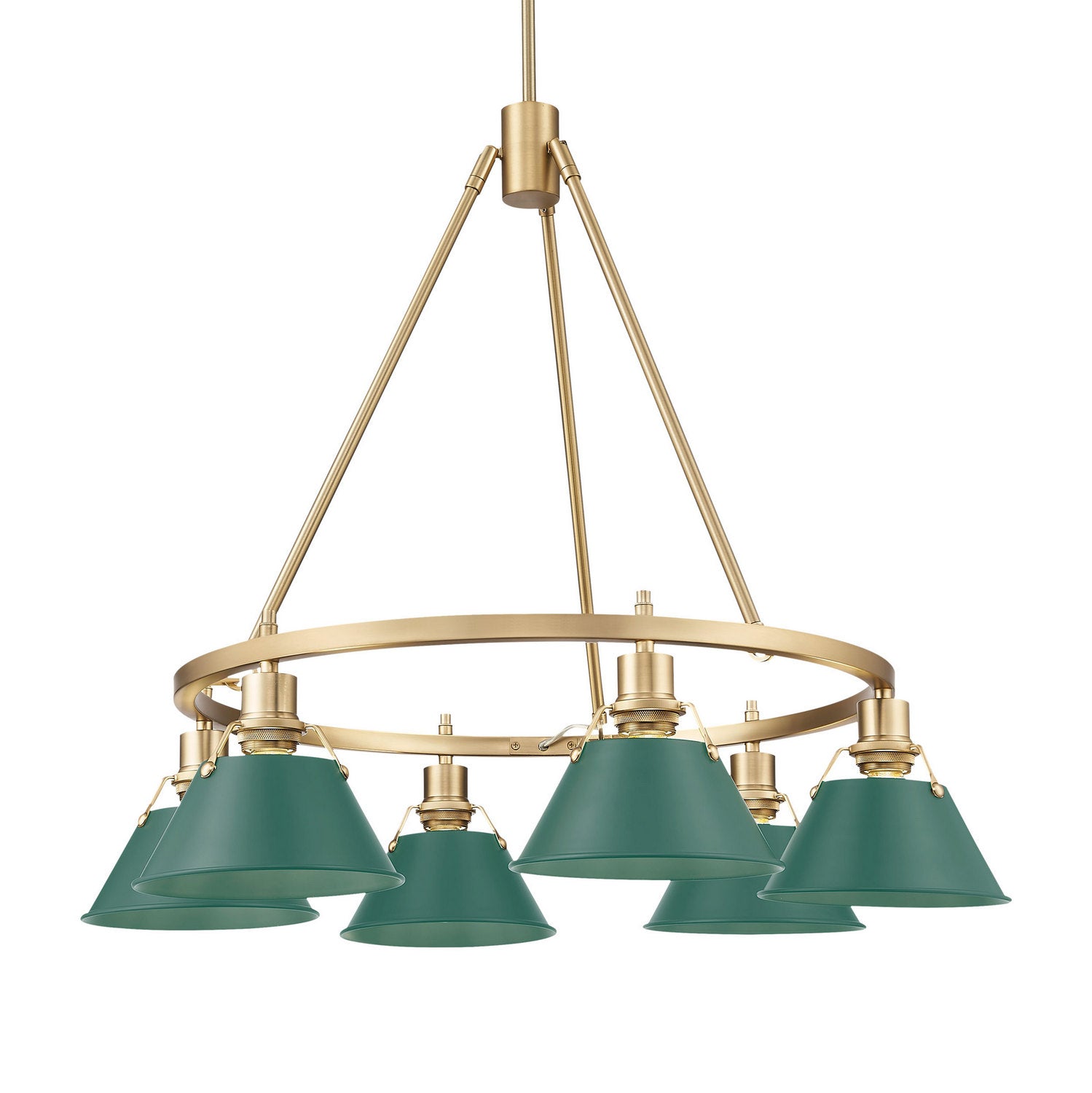 Golden - 3306-6 BCB-GN - Six Light Chandelier - Orwell - Brushed Champagne Brass