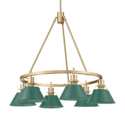 Golden - 3306-6 BCB-GN - Six Light Chandelier - Orwell - Brushed Champagne Brass