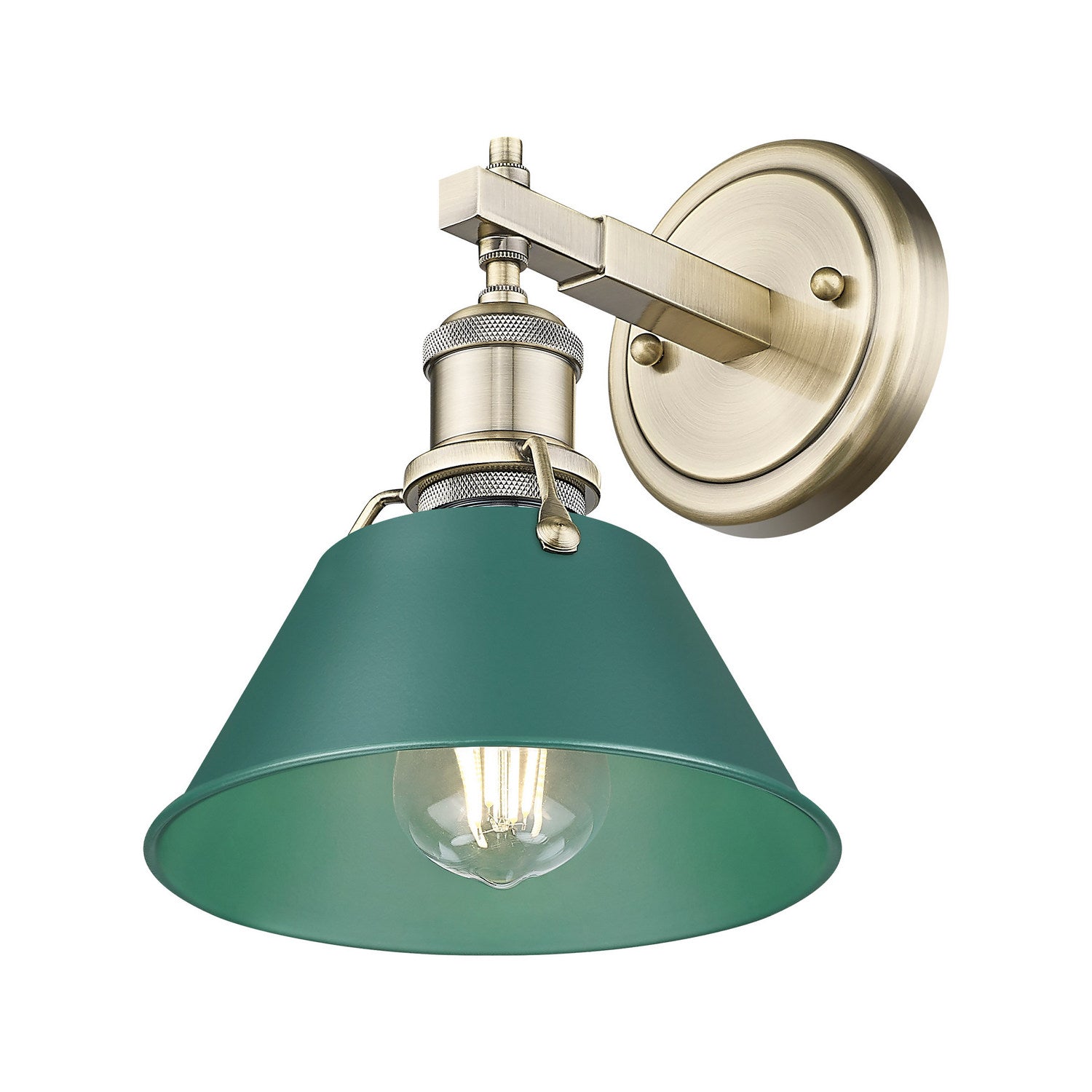 Golden - 3306-BA1 AB-GN - One Light Bath Vanity - Orwell - Aged Brass
