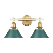 Golden - 3306-BA2 BCB-GN - Two Light Vanity - Orwell - Brushed Champagne Brass