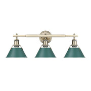 Golden - 3306-BA3 AB-GN - Three Light Vanity - Orwell - Aged Brass