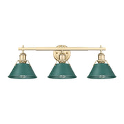 Golden - 3306-BA3 BCB-GN - Three Light Vanity - Orwell - Brushed Champagne Brass