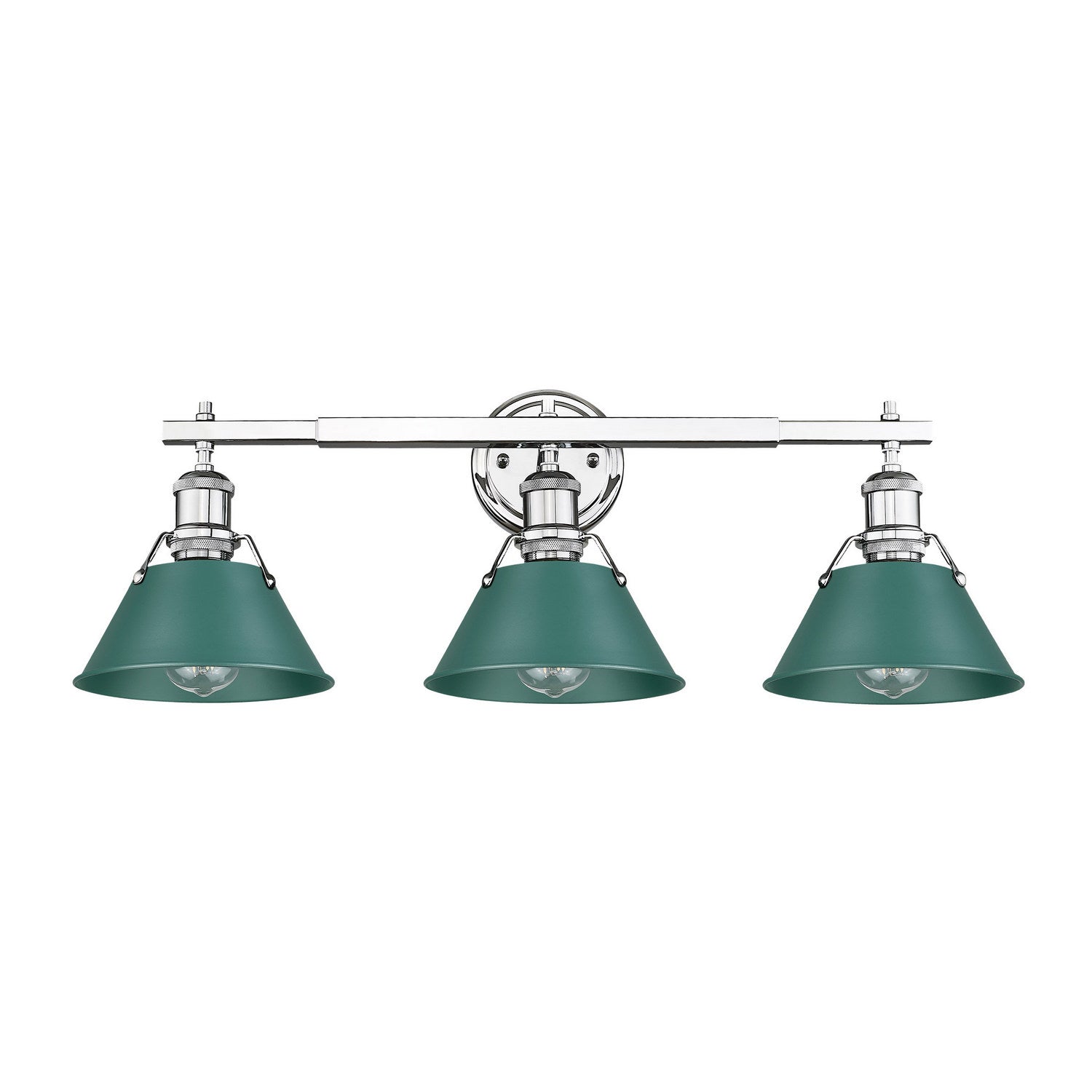 Golden - 3306-BA3 CH-GN - Three Light Vanity - Orwell - Chrome