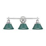 Golden - 3306-BA3 CH-GN - Three Light Vanity - Orwell - Chrome
