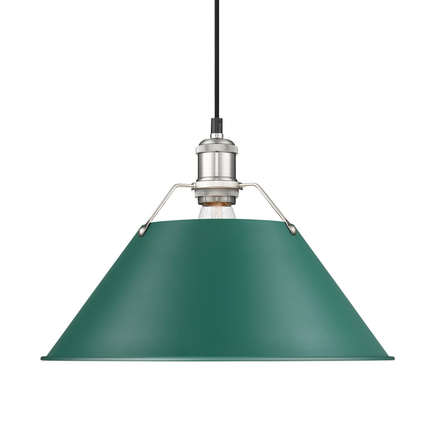 Golden - 3306-L PW-GN - One Light Pendant - Orwell - Pewter