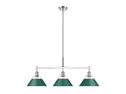 Golden - 3306-LP CH-GN - Three Light Linear Pendant - Orwell - Chrome