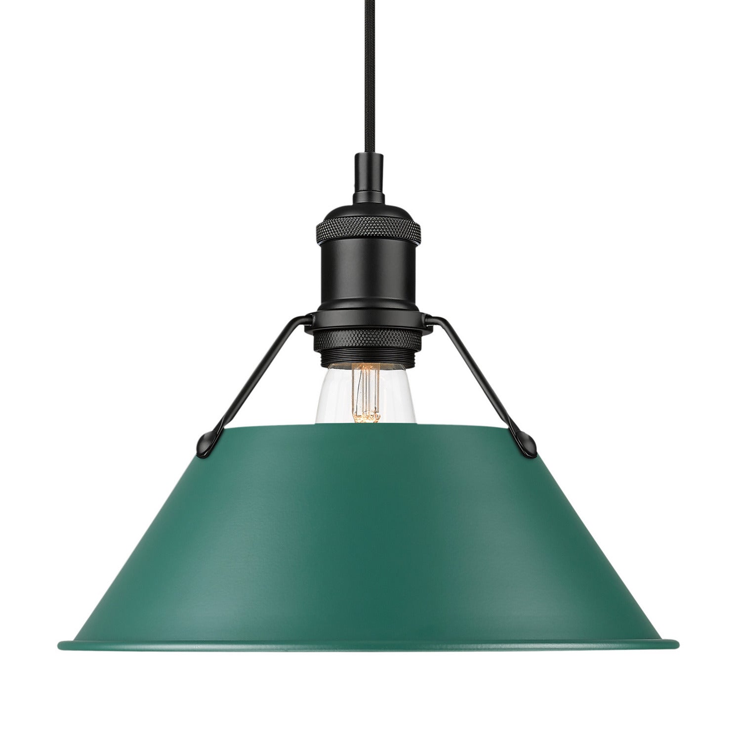 Golden - 3306-M BLK-GN - One Light Pendant - Orwell - Matte Black