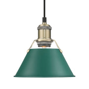 Golden - 3306-S AB-GN - One Light Pendant - Orwell - Aged Brass