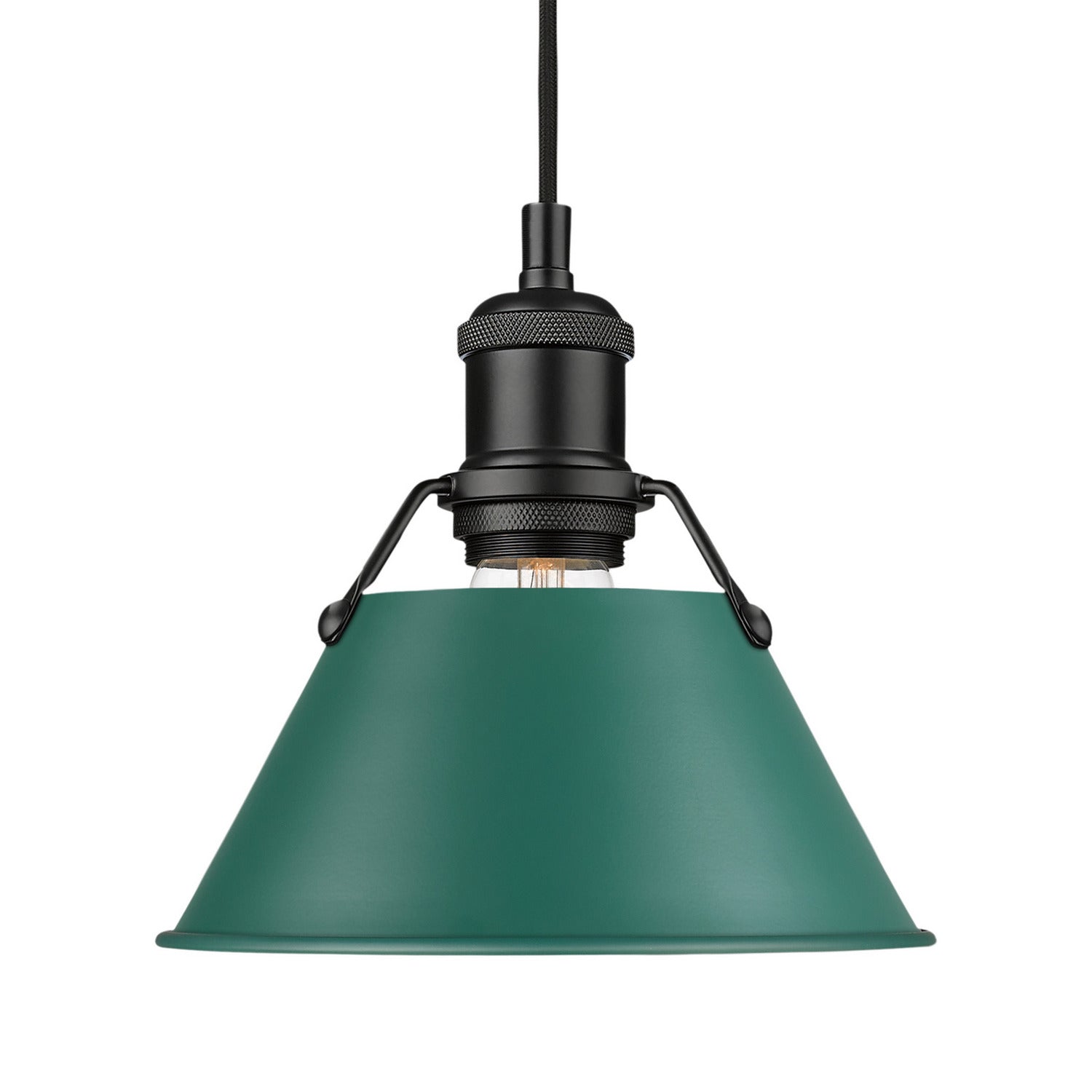 Golden - 3306-S BLK-GN - One Light Pendant - Orwell - Matte Black