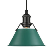 Golden - 3306-S BLK-GN - One Light Pendant - Orwell - Matte Black