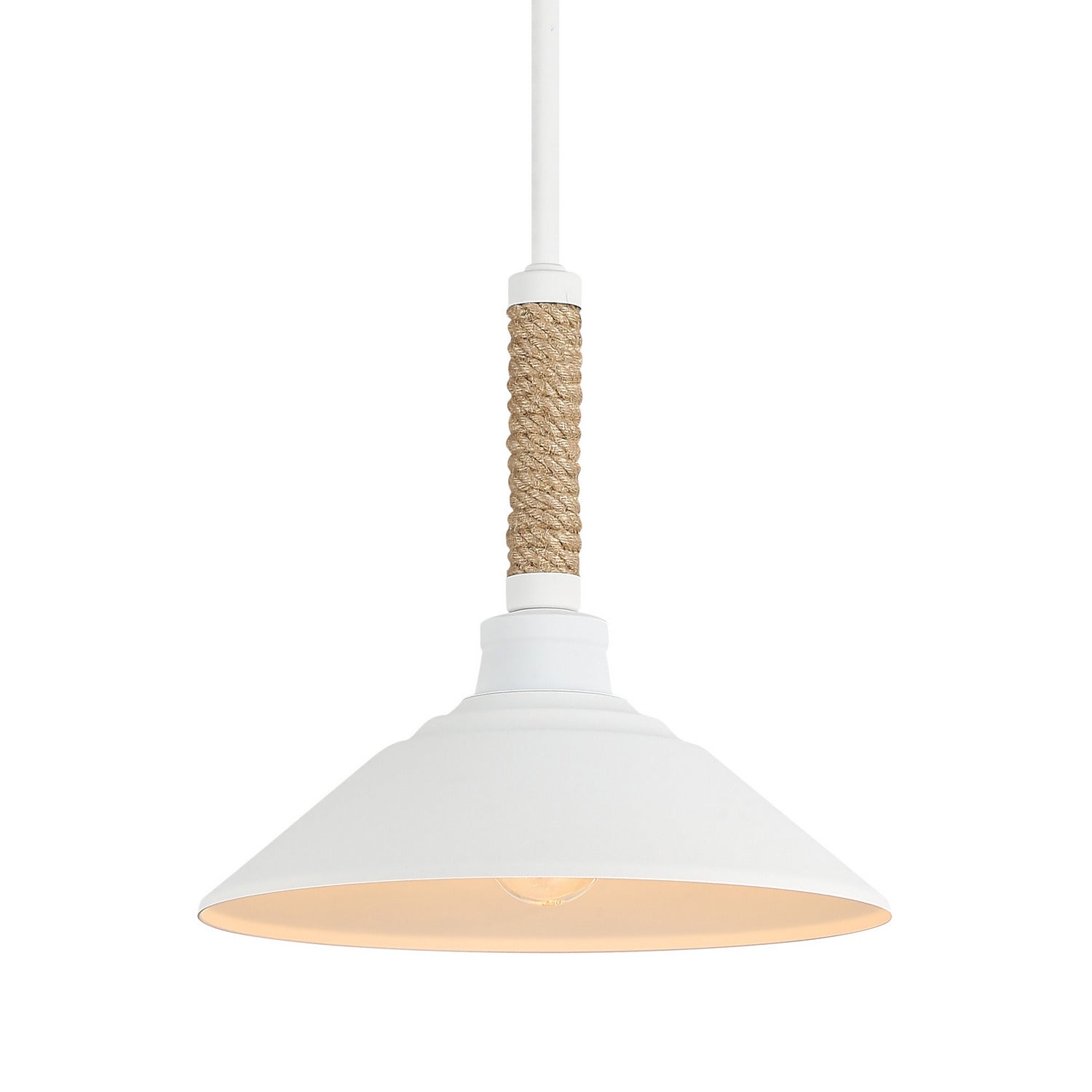 Golden - 3318-M NWT - One Light Pendant - Journey - Natural White