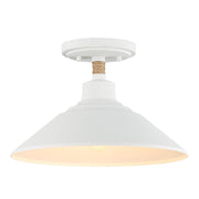 Golden - 3318-SF NWT - One Light Semi-Flush Mount - Journey - Natural White