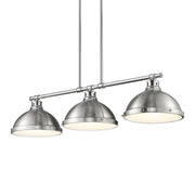 Golden - 3602-3LP CH-PW - Three Light Linear Pendant - Duncan - Chrome