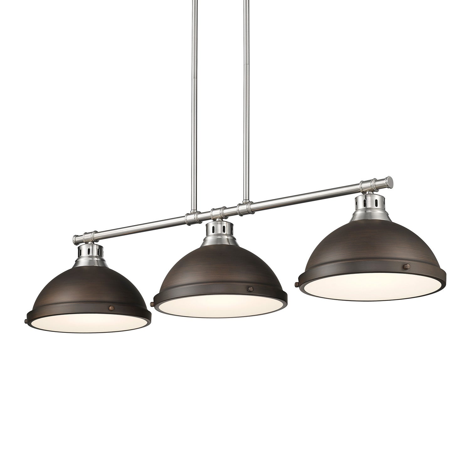 Golden - 3602-3LP PW-RBZ - Three Light Linear Pendant - Duncan - Pewter