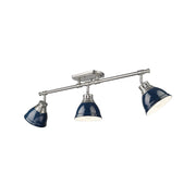 Golden - 3602-3SF PW-NVY - Three Light Semi-Flush Mount - Duncan - Pewter