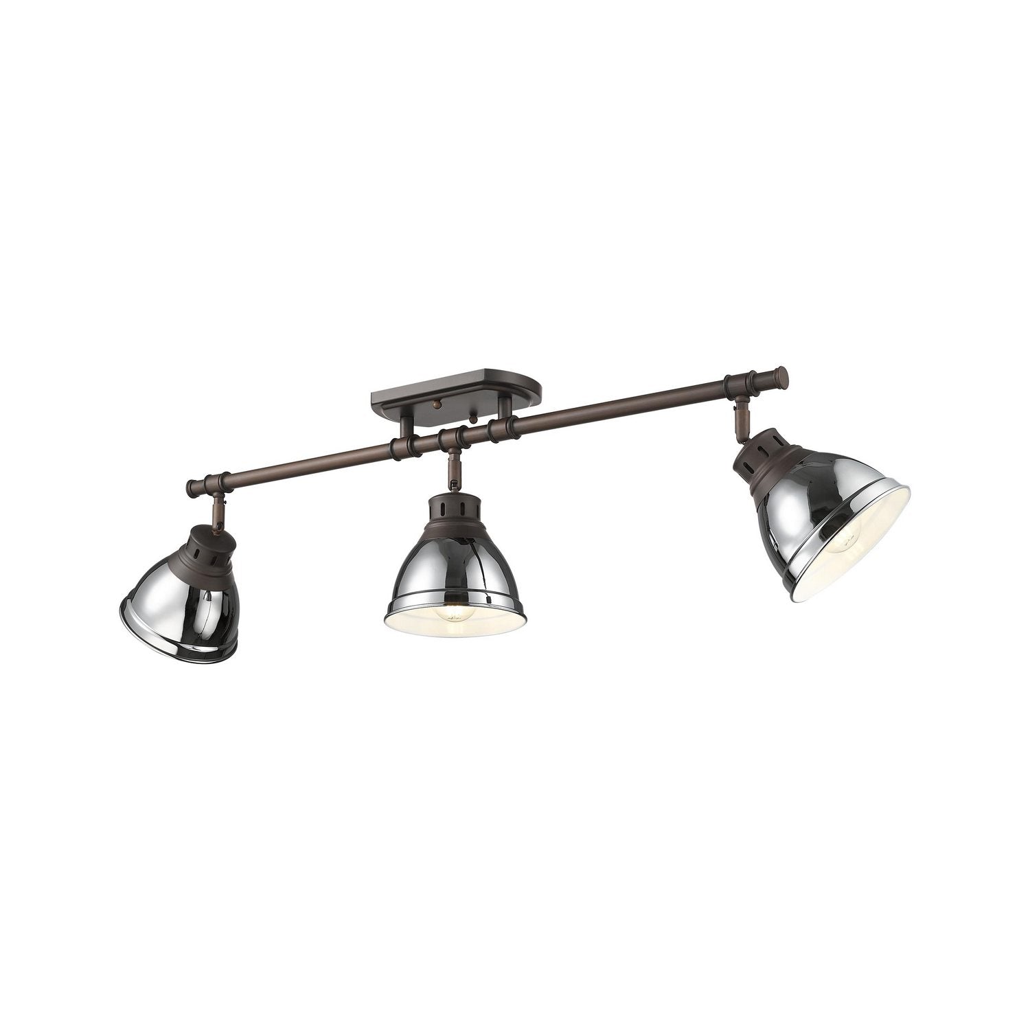 Golden - 3602-3SF RBZ-CH - Three Light Semi-Flush Mount - Duncan - Rubbed Bronze