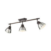 Golden - 3602-3SF RBZ-PW - Three Light Semi-Flush Mount - Duncan - Rubbed Bronze