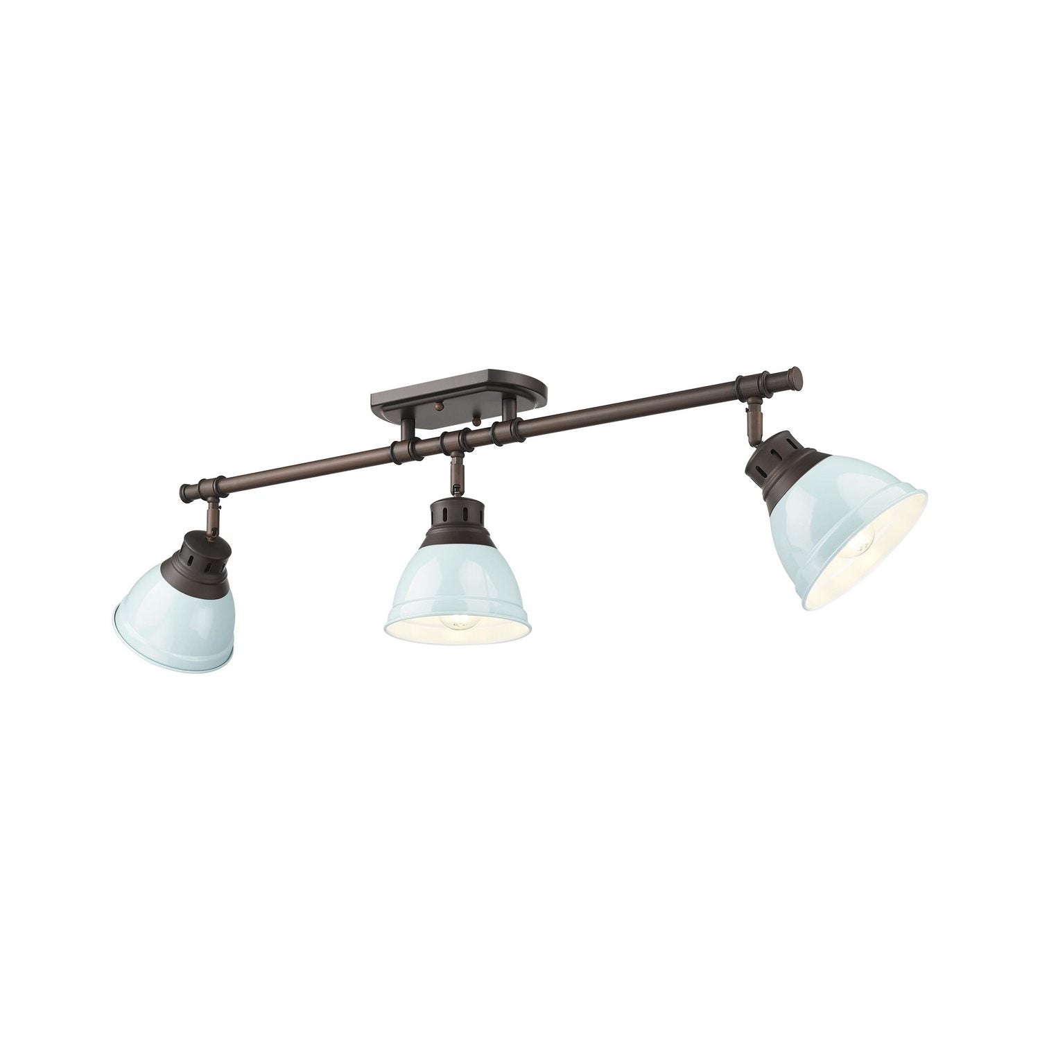 Golden - 3602-3SF RBZ-SF - Three Light Semi-Flush Mount - Duncan - Rubbed Bronze