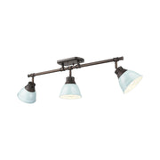 Golden - 3602-3SF RBZ-SF - Three Light Semi-Flush Mount - Duncan - Rubbed Bronze