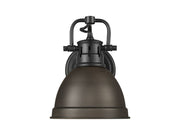 Golden - 3602-BA1 BLK-RBZ - One Light Vanity - Duncan - Matte Black