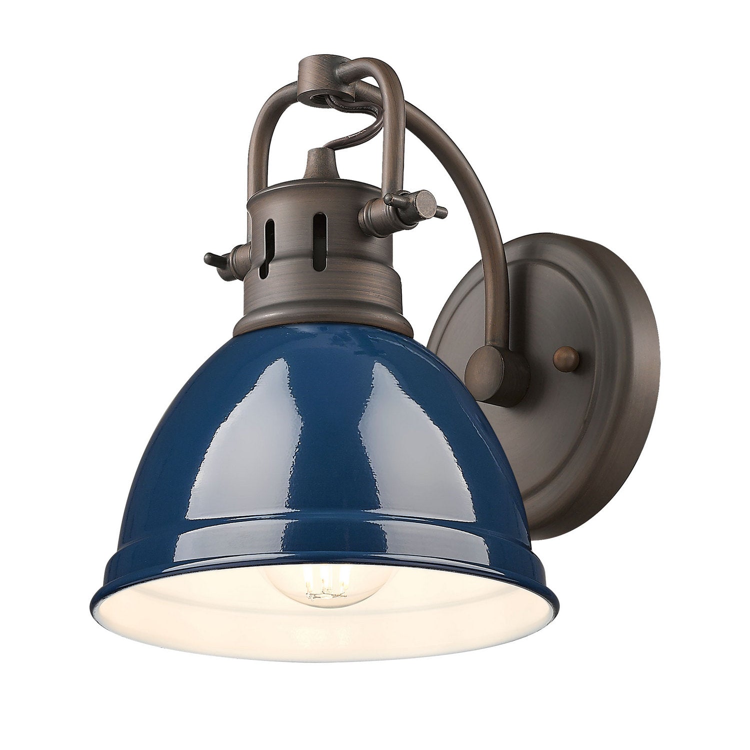 Golden - 3602-BA1 RBZ-NVY - One Light Vanity - Duncan - Rubbed Bronze