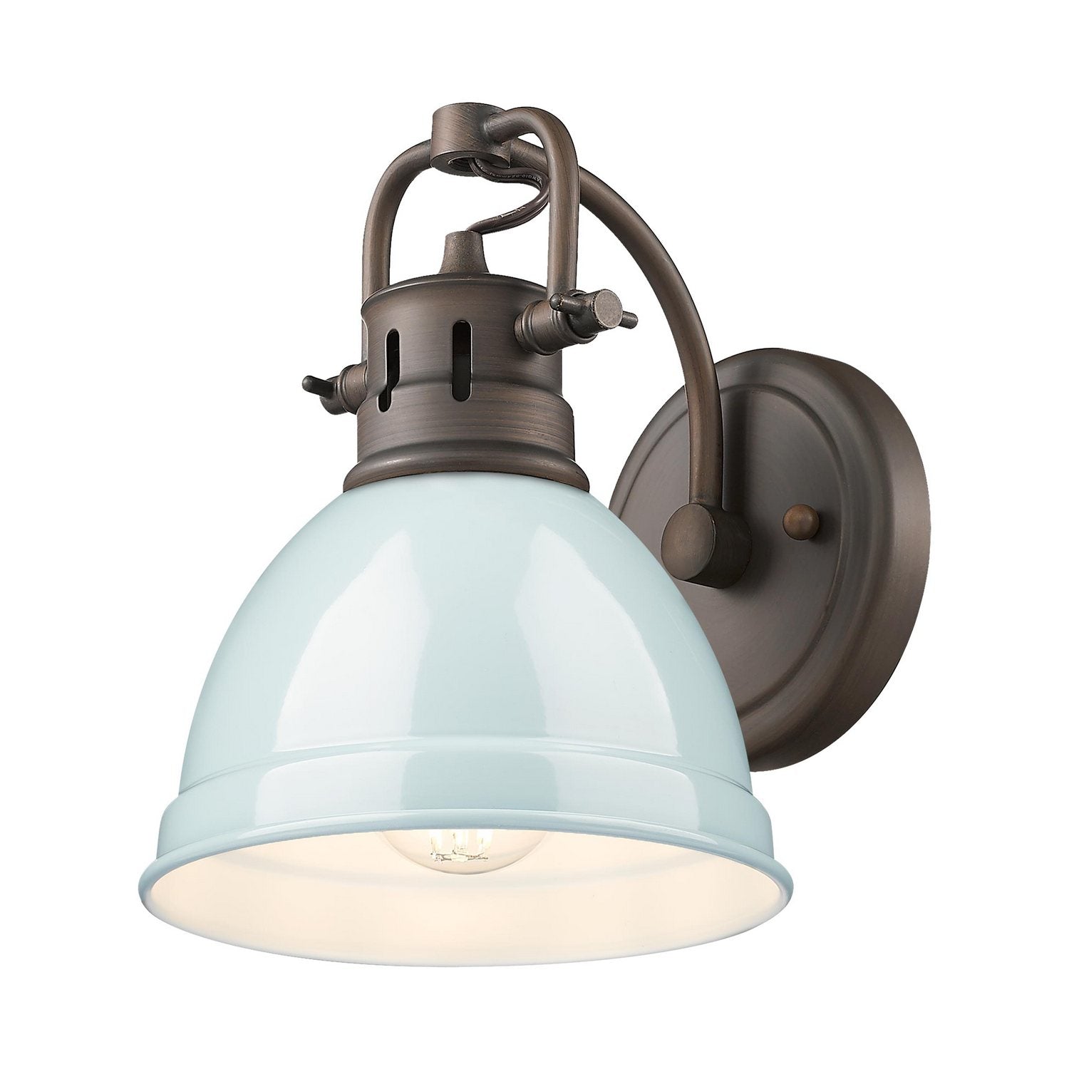 Golden - 3602-BA1 RBZ-SF - One Light Vanity - Duncan - Rubbed Bronze