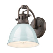 Golden - 3602-BA1 RBZ-SF - One Light Vanity - Duncan - Rubbed Bronze