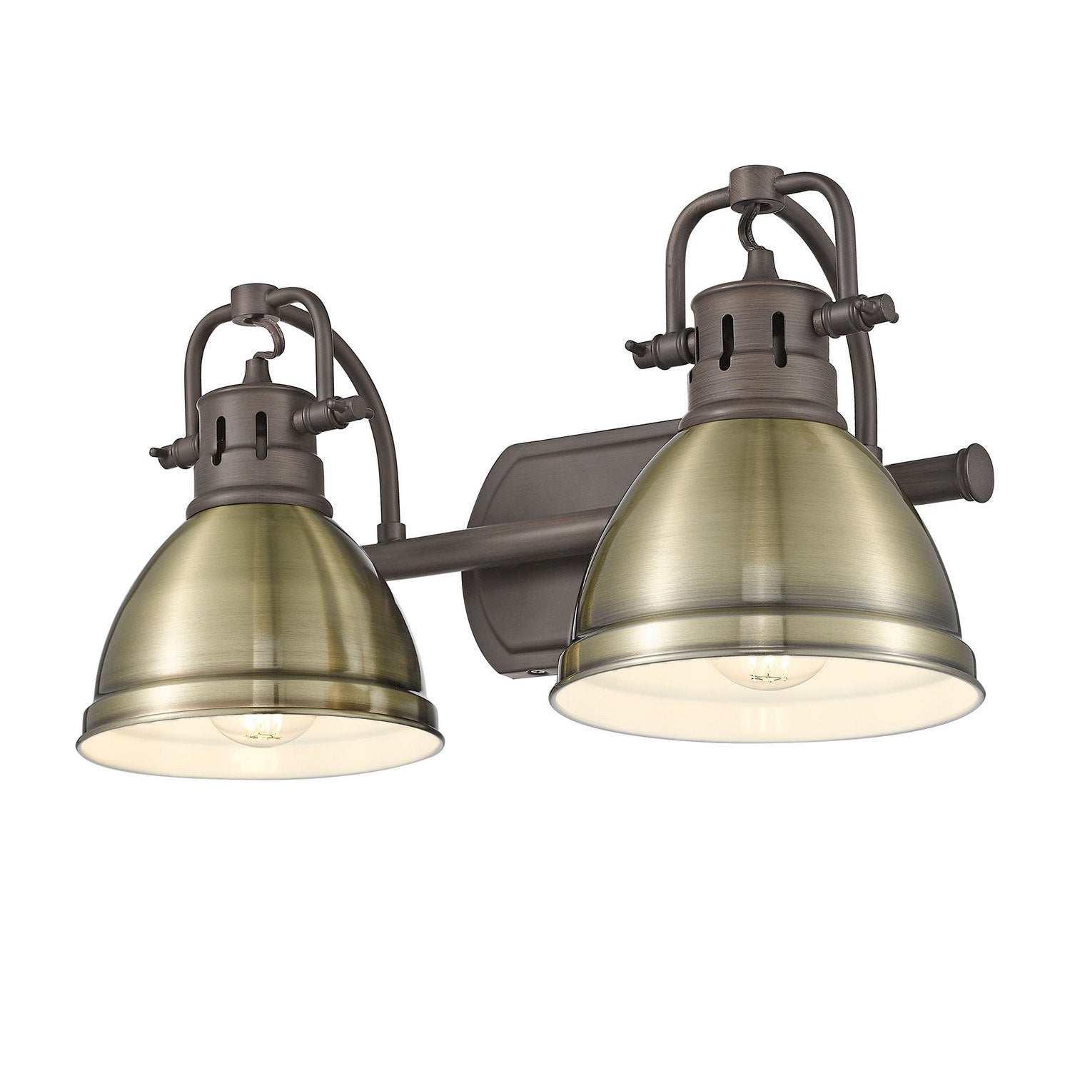 Golden - 3602-BA2 RBZ-AB - Two Light Vanity - Duncan - Rubbed Bronze