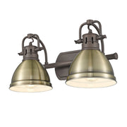 Golden - 3602-BA2 RBZ-AB - Two Light Vanity - Duncan - Rubbed Bronze