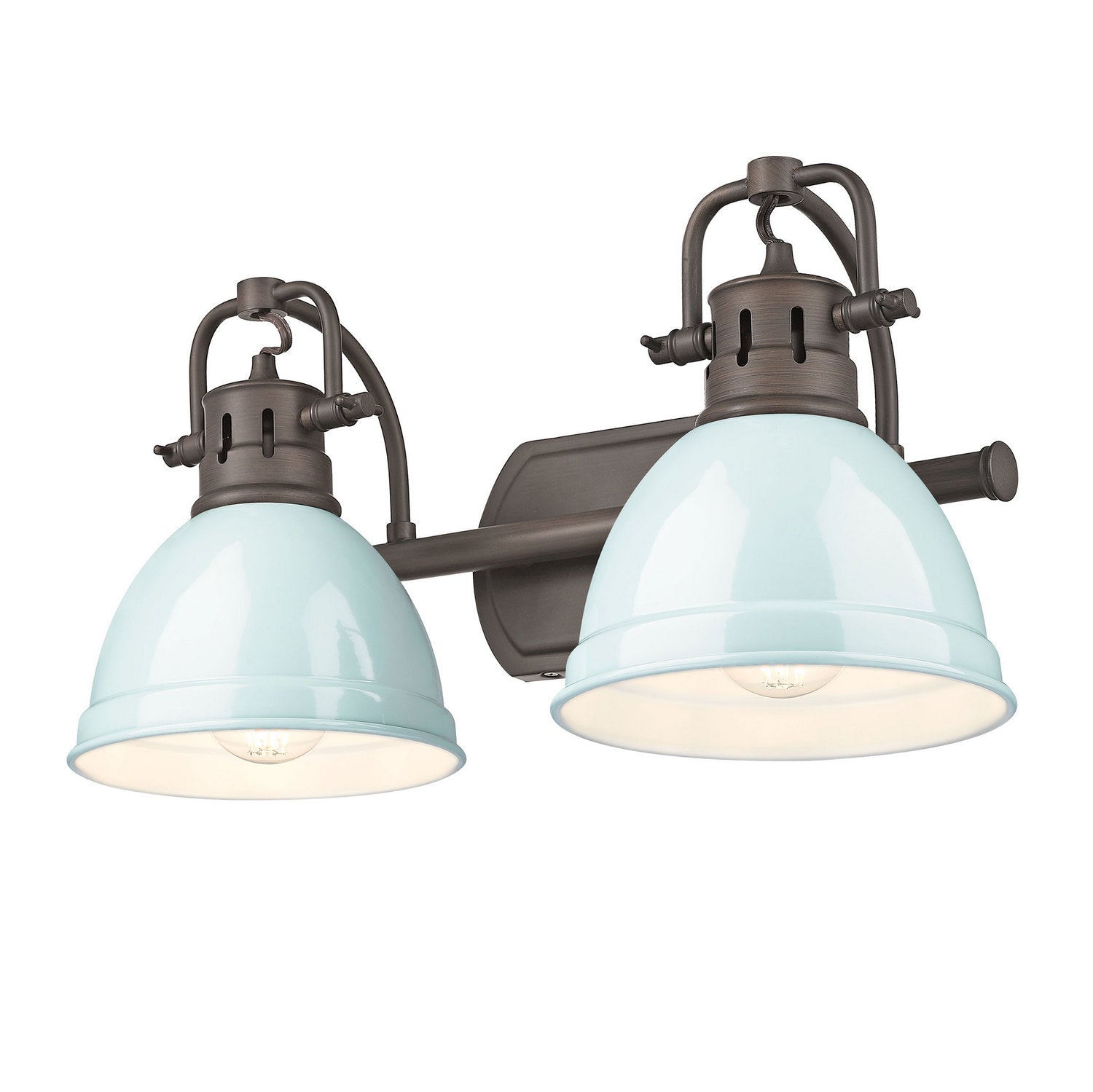 Golden - 3602-BA2 RBZ-SF - Two Light Vanity - Duncan - Rubbed Bronze
