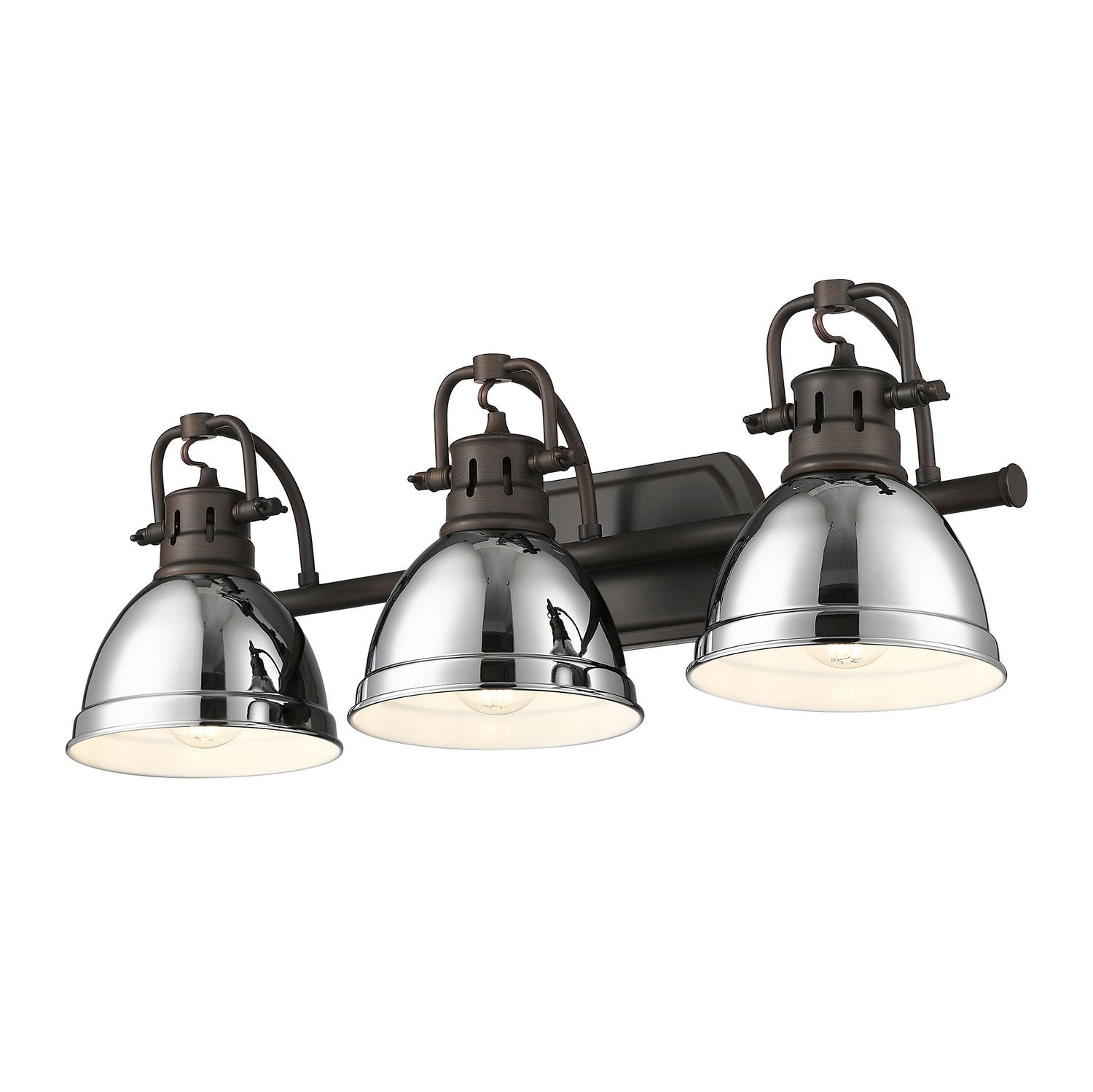 Golden - 3602-BA3 RBZ-CH - Three Light Vanity - Duncan - Rubbed Bronze