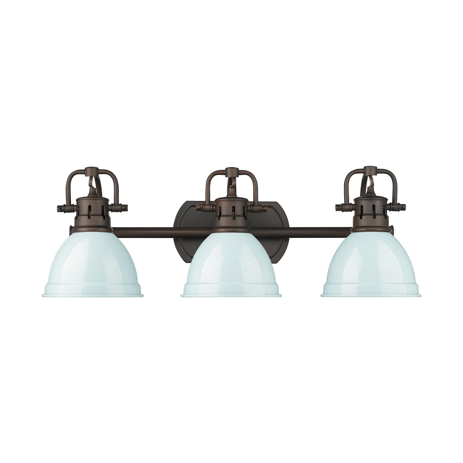 Golden - 3602-BA3 RBZ-SF - Three Light Vanity - Duncan - Rubbed Bronze