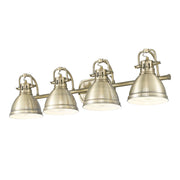 Golden - 3602-BA4 AB-AB - Four Light Vanity - Duncan - Aged Brass