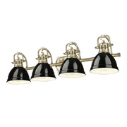 Golden - 3602-BA4 AB-BK - Four Light Vanity - Duncan - Aged Brass
