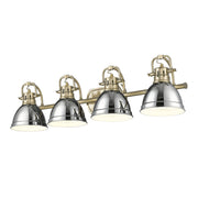 Golden - 3602-BA4 AB-CH - Four Light Vanity - Duncan - Aged Brass