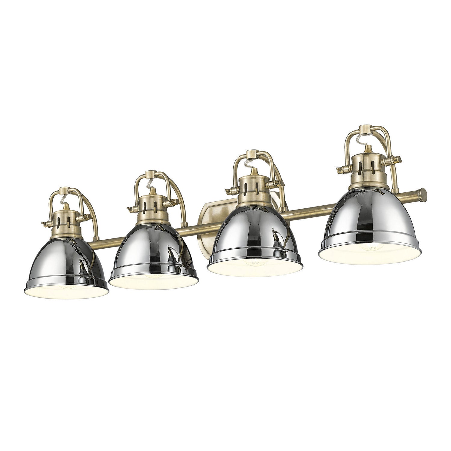 Golden - 3602-BA4 AB-CH - Four Light Vanity - Duncan - Aged Brass