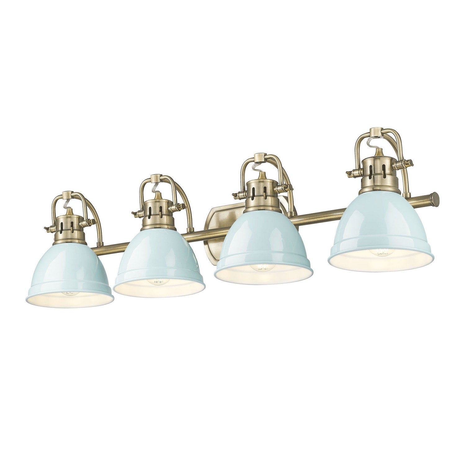 Golden - 3602-BA4 AB-SF - Four Light Vanity - Duncan - Aged Brass