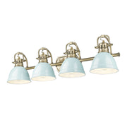 Golden - 3602-BA4 AB-SF - Four Light Vanity - Duncan - Aged Brass