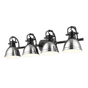 Golden - 3602-BA4 BLK-CH - Four Light Vanity - Duncan - Matte Black