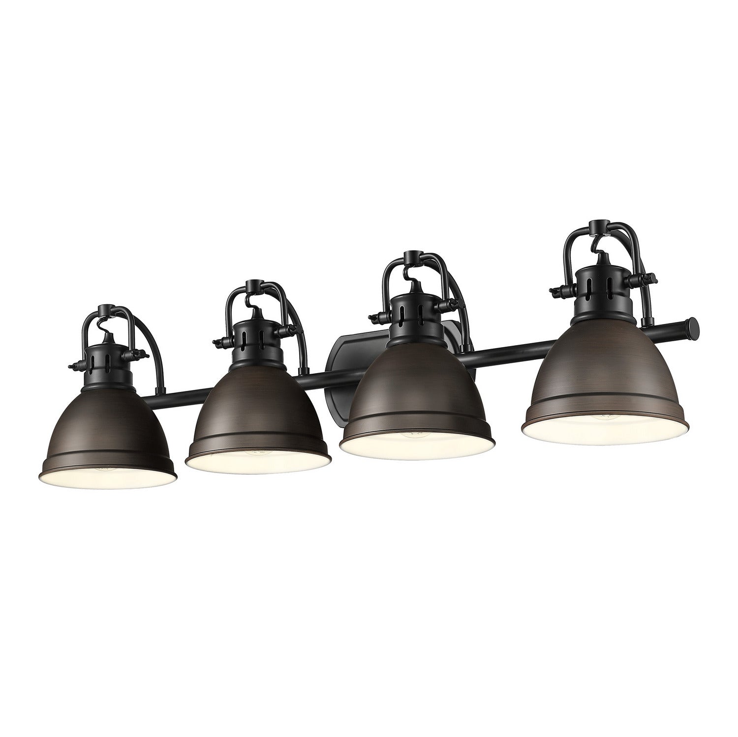 Golden - 3602-BA4 BLK-RBZ - Four Light Vanity - Duncan - Matte Black