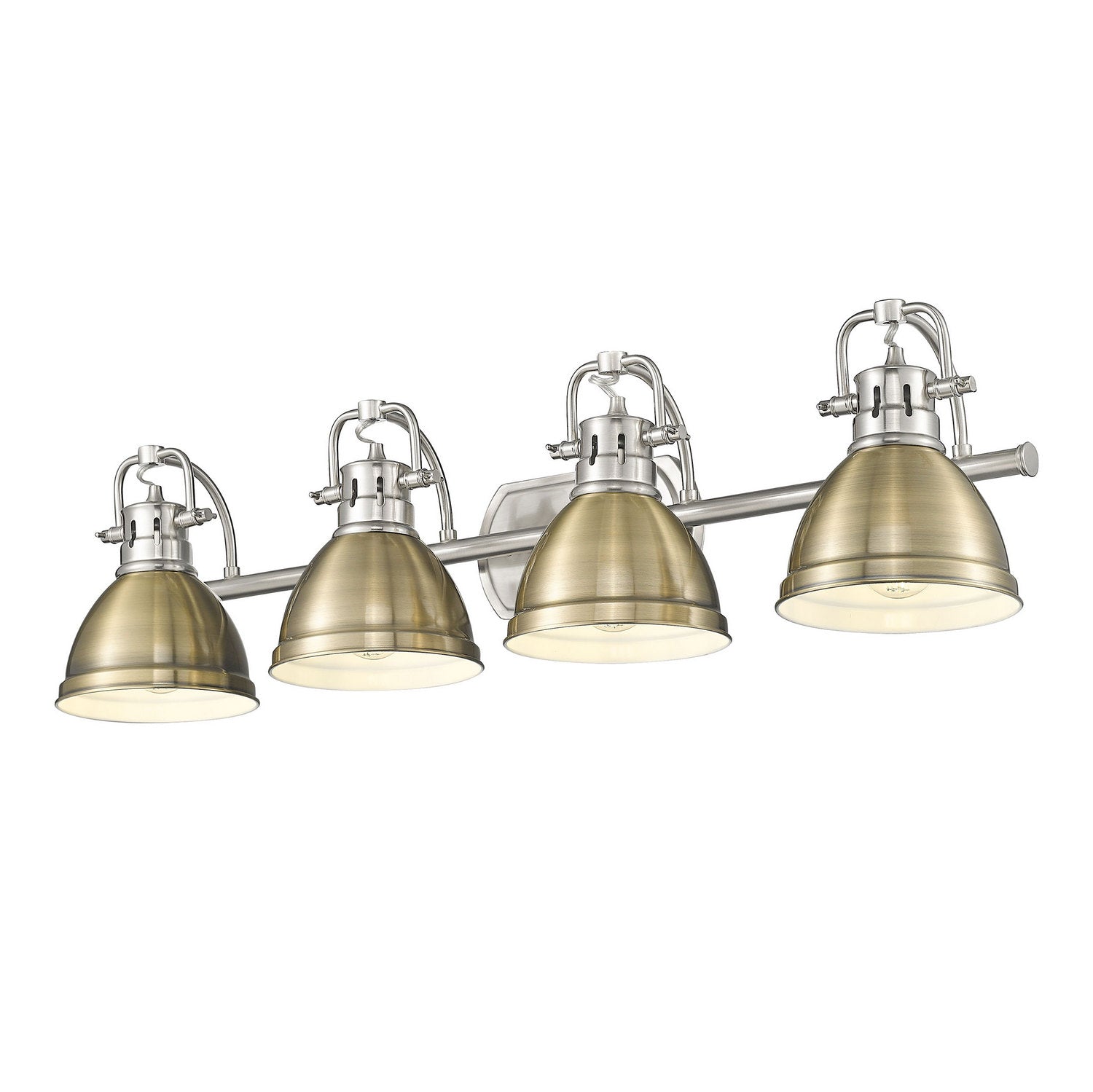 Golden - 3602-BA4 PW-AB - Four Light Vanity - Duncan - Pewter