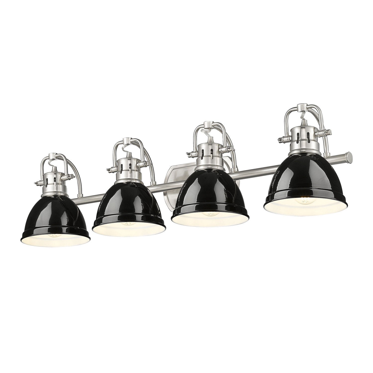 Golden - 3602-BA4 PW-BK - Four Light Vanity - Duncan - Pewter