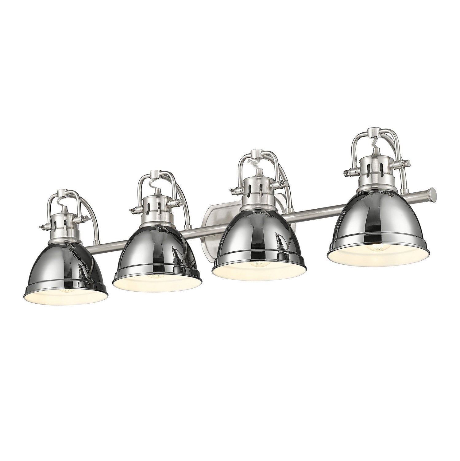 Golden - 3602-BA4 PW-CH - Four Light Vanity - Duncan - Pewter