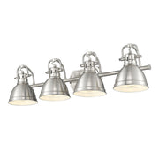 Golden - 3602-BA4 PW-PW - Four Light Vanity - Duncan - Pewter